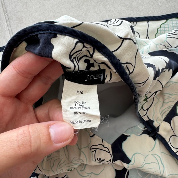 J Crew Halter Tied Back Silk Floral Dress - Picture 4 of 5